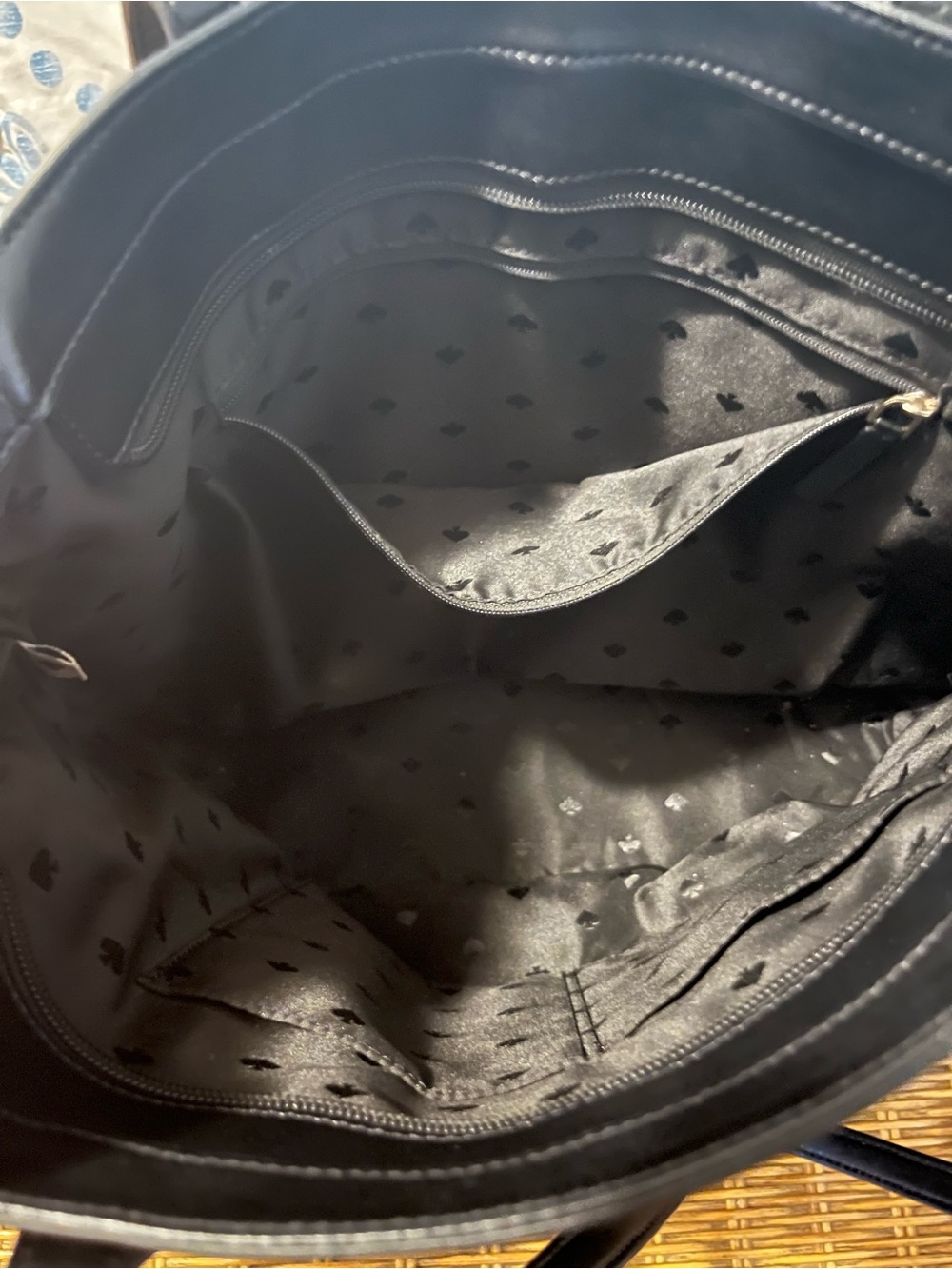 kate spade Black Leather Tote with Double Straps - Picture 3 of 3